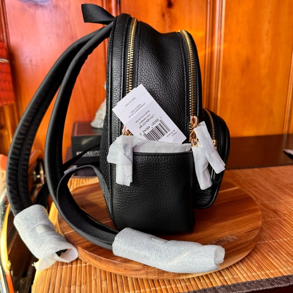 NWT Genuine Coach Mini Court Backpack in Black Authentic Pebbled Leather C8603 - Picture 7 of 8